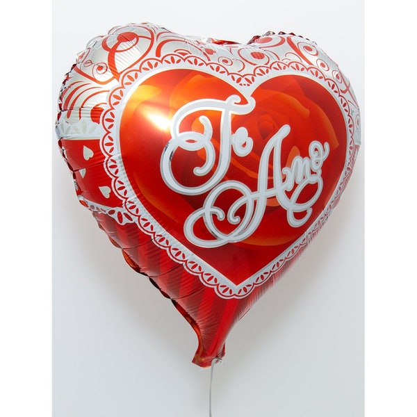 18" 18 inch Red Heart Balloon Red rose TE AMO Foil Mylar Balloon Red Heart Talk DERBY to me Bouquet Balloons Birthday Wedding Party Decor
