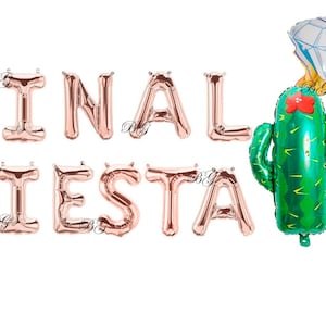 9 colores Fiesta Final 16" Globos Fiesta Bach Globo Final Fiesta Bachelorette Party Decor Decoraciones Banner Fiesta Globo Letras