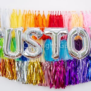 16&quot; Customized Silver Gold Letter Number Wedding Party Decoration Balloon Red Green Blue Black Orange Pink Custom Phrase Balloons