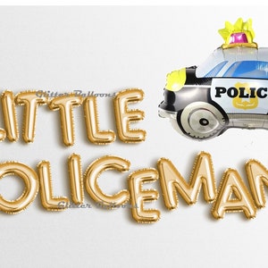 Pequeno policial 16 "carta balões banner rosa ouro prata-aniversário banners primeiro aniversário chá de bebê foto prop guirlanda decoração da polícia