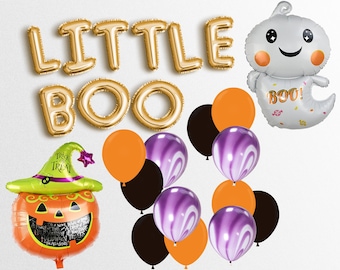 sale Little Boo balloon Banner Rose Gold Birthday balloons Little Boos Banners First Baby Shower Photo Prop Garland Banners Decor Ghost