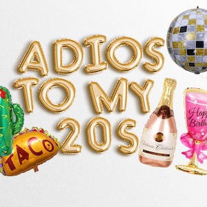 ADIOS TO MY 20S Balloon Banner Any Age 30th birthday party decorations women men balloons 1994 1995 birthday Letters Garland I&#39;m 30 Thirty