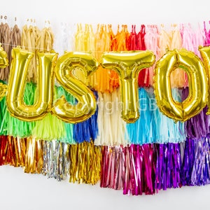 5 piezas 14" Borlas Guirnalda DIY borla guirnaldas banner Papel tisú Elija sus colores COLOR verde oro azul plata rosa blanco rosa baby shower
