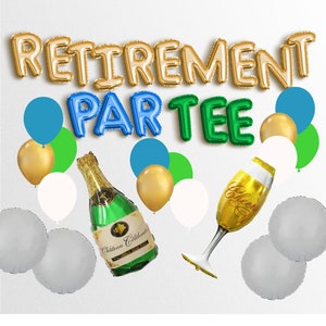 Retirement Par-Tee Golf garland Golf Men Women Retirement Balloon Bouquet Balloons Party Pension Golfing Decor Garland Partee Lets ParTee