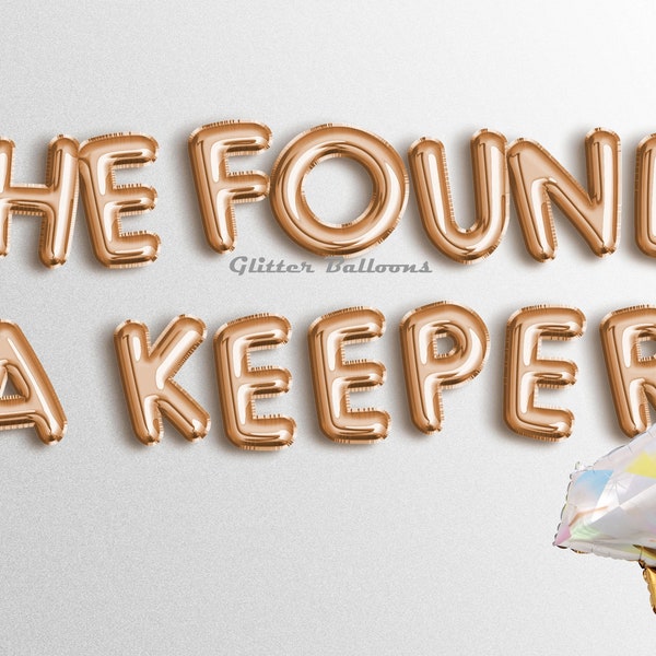 9 colors SHE FOUND A KEEPER   letter balloons banner Party Balloon Bachelorette Decorations Decor fantasy Bach garland wizard