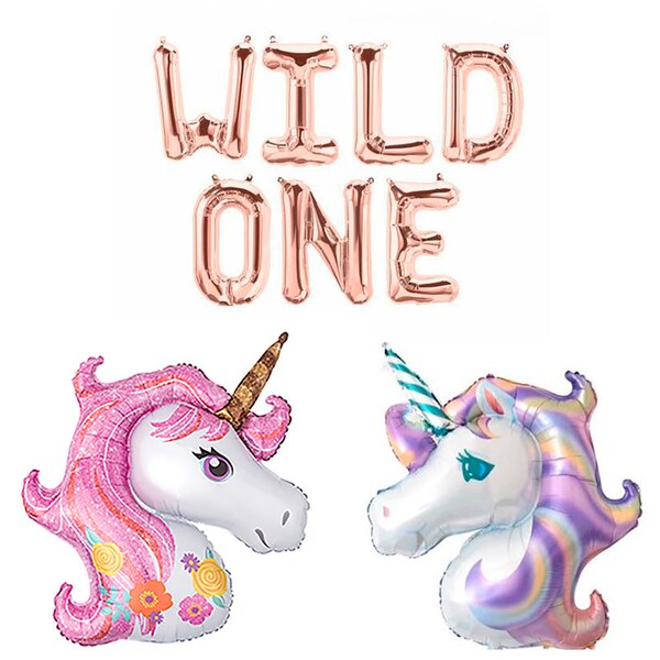 Sale WILD ONE Balloon Banner One first 1st Birthday party banner Rose Gold Silver Born wild one decorations Wild One decor One sweet
