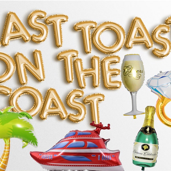 Beach Bachelorette Party Decorations - Coastal Theme Balloon & Banner Kit For Last Toast On The Coast
