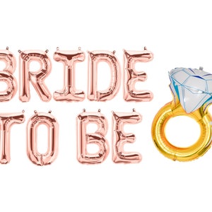 BRIDE To BE banner Balloons Bride To BE Bachelorette Party Decor Bridal Shower Decorations Bride to Be Rose Gold Silver Bride To Be