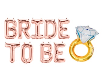 BRIDE To BE banner Balloons Bride To BE Bachelorette Party Decor Bridal Shower Decorations Bride to Be Rose Gold Silver Bride To Be