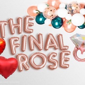 Venta cibernética The Final Rose Banner Carta de boda Globos Banners divertidos Ducha nupcial Compromiso Decoración COMPROMETIDO AF Despedida de soltera guirnalda