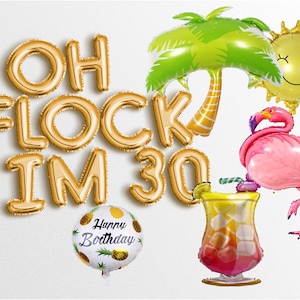 Bannière de 30 ballons OH FLOCK IM 30e anniversaire décorations de fête pour femmes et hommes 1994 1995 Guirlande de lettres pour fête d'anniversaire