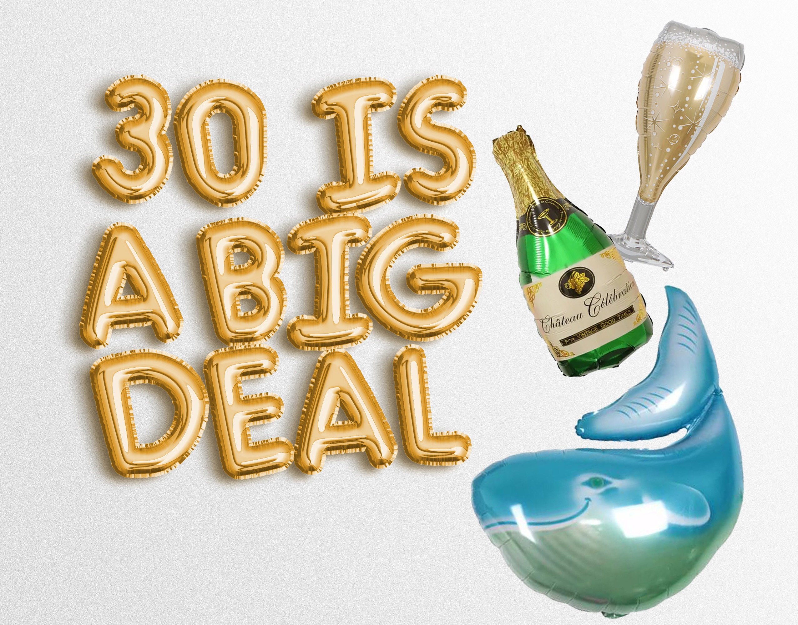 30 IS a BIG DEAL Letter Balloons Banner 30th birthday party decorations for women and men 1993 1994 birthday party Letters Garland important