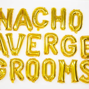 Venta cibernética NACHO PROMEDIO NOVIOS Globos 16" Oro rosa Plata Fiesta Despedida de soltero Decoraciones Globo Banner Guirnalda de ducha mexicana