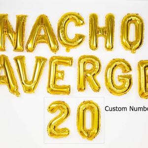 NACHO PROMEDIO 20 Globos 16" Fiesta Cumpleaños Decoraciones Globo Banner Mexicano 20o veinte guirnalda Vigésimo Cumpleaños