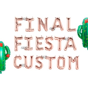 Final Fiesta BannerBalloons AÑADIR NOMBRE personalizado /Signo de boda/ Foto de compromiso Prop/ Señalización de decoración de boda/ Decoraciones de fiesta de Bachlorette
