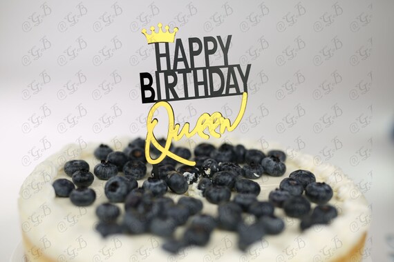 Happy Birthday King Queen Acrylic Cake Topper Bday Queen King - Etsy
