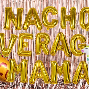 NACHO PROMEDIO MOM Globos 16" Oro Rosa Plata Fiesta Decoraciones Banner Mexicano Mejor Día de las Madres guirnalda Anuncio de embarazo