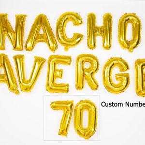 NACHO MOYENNE 70 ballons 40,6 cm Fiesta décorations de fête d'anniversaire ballon bannière guirlande mexicaine 50e anniversaire 70e anniversaire