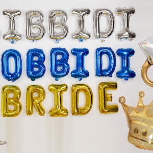 Globos con letras de boda inspirados en la mágica Cenicienta, despedida de soltera, Bibbidi Bobbidi, decoración para despedida de soltera, guirnalda para fiesta.
