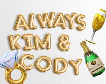 Sale ALWAYS MRS custom Name balloon/banner Party Balloon Bachelorette Decorations fantasy Bach Party garland balloons Harry