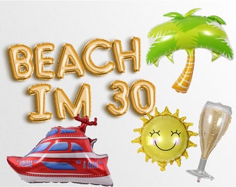 sale BEACH IM 30   Balloon/Banner 30th birthday party decorations for women and men i'm 1992 1993 birthday party Letters Garland Balloons