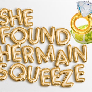 ELLA ENCONTRÓ Su pancarta de globos con letras SQUEEZE principal para fiesta de despedida de soltera, decoraciones, guirnalda de despedida de soltera, baby shower de limón, graduación 2024 2023