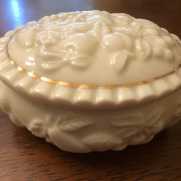 Lenox China Keepsake Box and Butter Dish/Condiment Tray