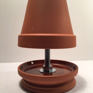 H-P10/20-S-23/13-4er Ton Lampe, Terrakotta, NEU: Jetzt mit Doppelglocke Für eine längere Nach-Heizzeit Teelichter Feuerzeug GRATIS Bild 4