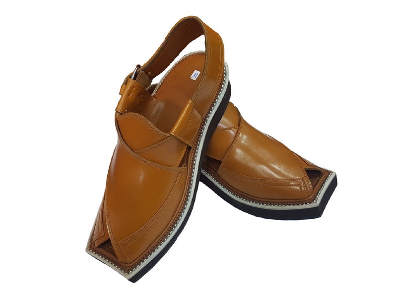 Imran Khan Style Peshawar pure leather Multi color Chappal from Pakistan Color-1