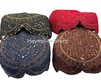 Handmade Embroidered Mirror Cap: Afghan, Sindhi, Balochi Style