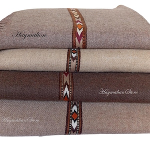 Afghan Wool Patu Blanket: Traditional Winter Shawl