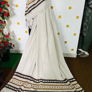 Afghan Wool Patu Blanket: Traditional Shawl, Winter Warmth