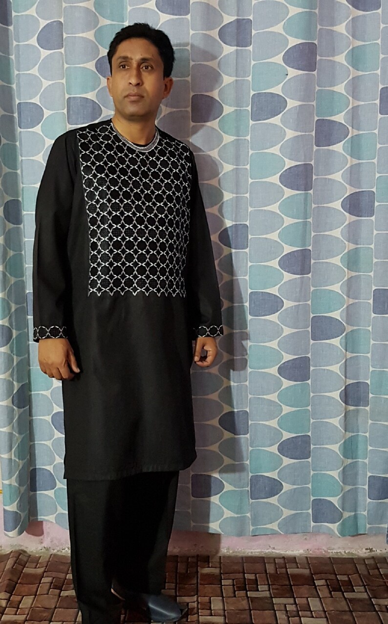 Afghaanse mannen geborduurde kleding islamitische mannen | Etsy