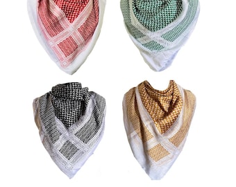 Unisex Cotton Blend Shemagh Scarf: Military Desert Keffiyeh, Handmade in Pakistan