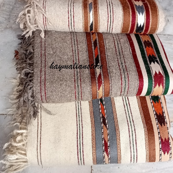 Primum Quality Afghan Patu Pure lamb Wool Winter Blanket - Shawl hand made from Swat