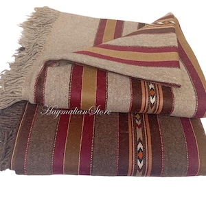 Afghan Wool Patu Blanket: Traditional Winter Shawl