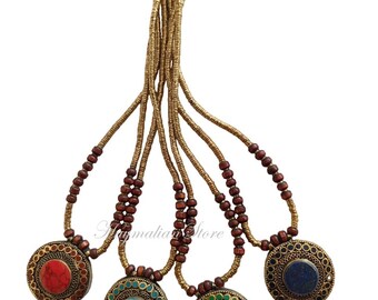 Collier Ethnique Africain En Os De Buffle - Artisanat, Marron, Neuf Avec étiquette