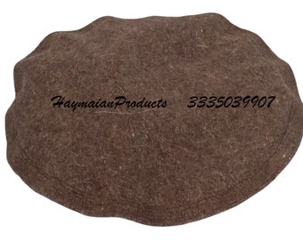 100 %  Pure Sheep Wool Handmade Premium Quality Afghan and Chitrali Pakol/Hat  size 11 Surmai Brown