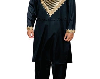Afghan Peran tumban Afghan Emroidred Men traditional Dress 44 inches Bust