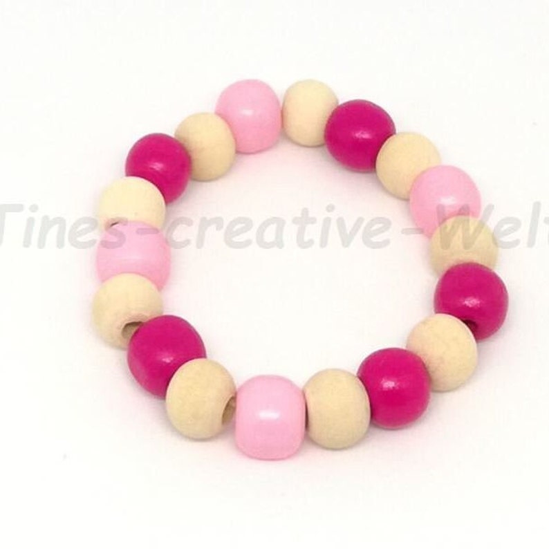 Children Bracelet Girls Kids Wooden Beading Beads image 1