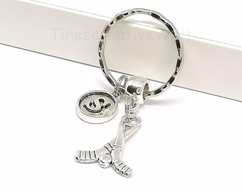 Ice hockey, keychain, personalized, ice hockey stick, hockey, lucky charm