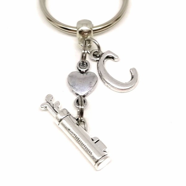 Personalisierter Schlüsselanhänger, Golf, Glücksbringer, Herz, Geschenk Mann, Geschenk Frau