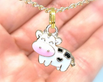 Cow necklace, cow necklace, cow lover, birthday gift