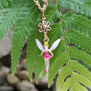 Necklace, fairy, elf, angel, flower, lucky charm, gift, gift idea, various colors