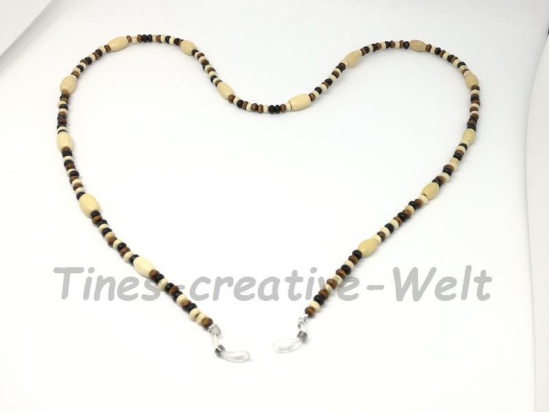 Brillenkette, Holzperlen, Holzkette, Perlen, Geschenk für Frauen, Geschenk für Männer zdjęcie 3