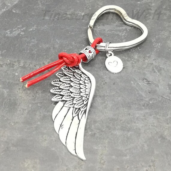 H-Customs Schlüsselanhänger Engelflügel – Silber, Robustes Design Für Schlüssel & Taschen