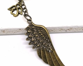 Key ring, angel wings, guardian angel, pendant, bag pendant, lucky charm, gift for men and women