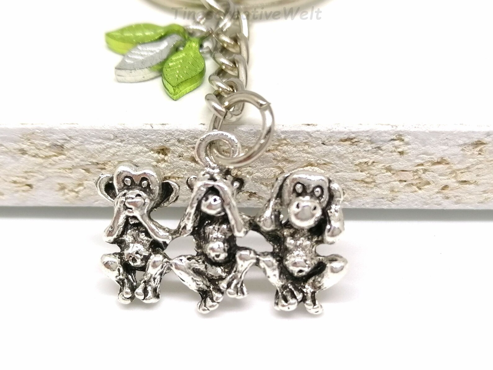 3 Monkeys Keychain Wisdom Nothing To Speak See Nothing Etsy