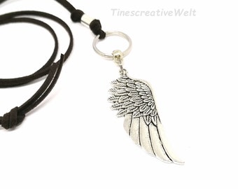 Necklace with feather wings