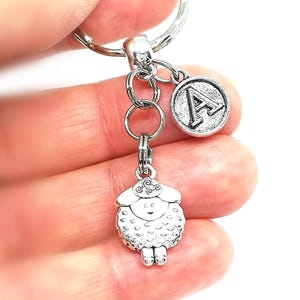 sheep, lamb, personalized, keychain, gift